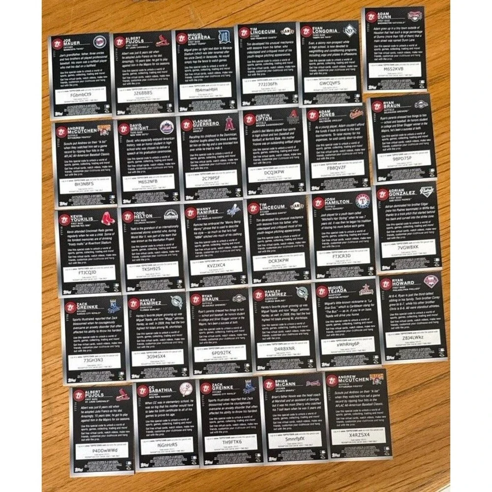 2010 Topps Attax / Toppstown Baseball Card Lot of 29